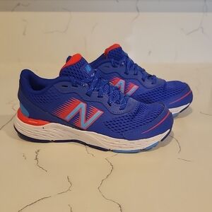 New Balance Kids Blue and Red Sneakers